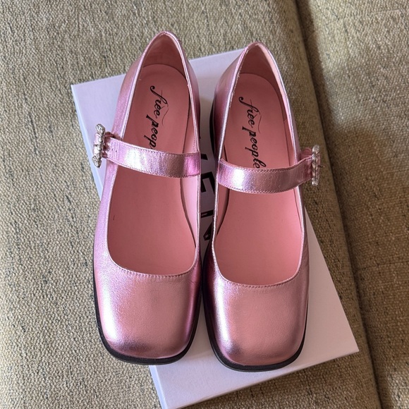 Free People Pink Mary Jane Flats - Picture 4 of 7